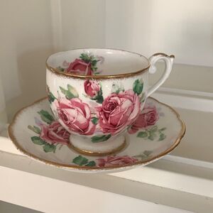 English Rose China Teacup & Saucer